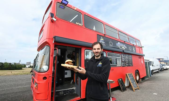 The Highlander Cafe Bus in Aberdeen